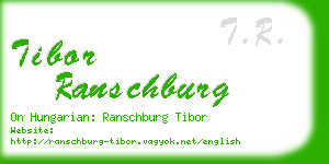 tibor ranschburg business card